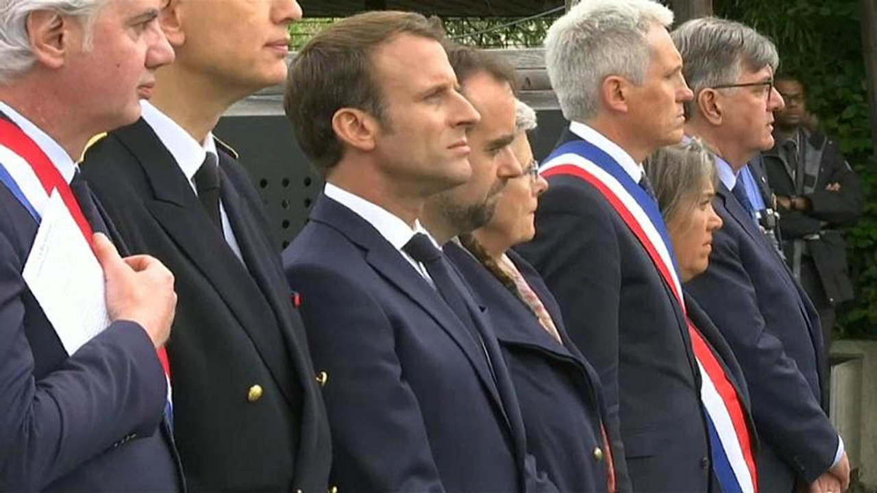 Macron erinnert an gestapo-opfer von caen