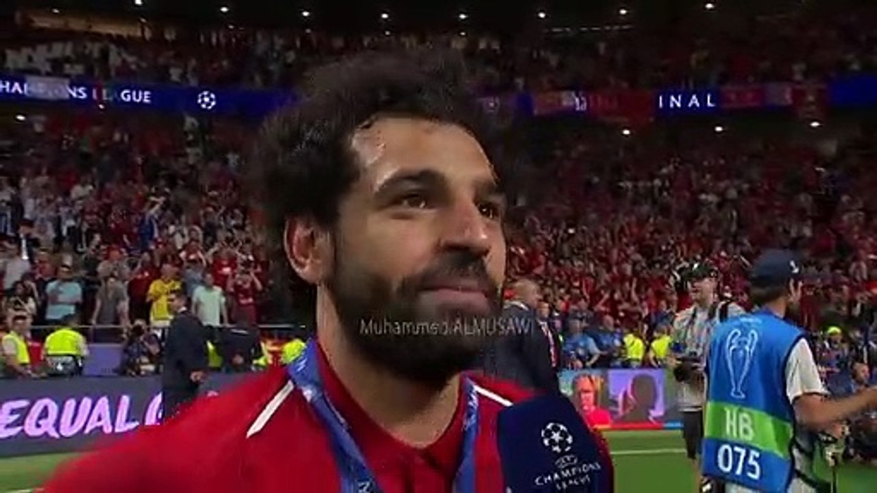محمد صلاح بعد التتويج بدوري الأبطال