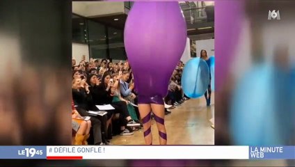 Un jeune designer norvégien fait sensation après un défilé futuriste où des ballons se transforment en robes ! Vidéo