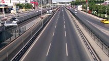 İstanbul’da yollar bayram etti, boş kalan yollar havadan görüntülendi