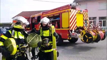 Hussigny Godbgrange : l'école évacuée pour un impressionnant exercice des pompiers