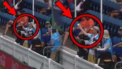 World Cup 2019: அசாத்திய கேட்ச் மூலம் உலக வைரலான கேமரா மேன்!- வீடியோ