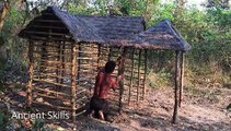 primitive technology dig to  Build mud house by ancient skills And Most Beautiful fish pond ( Full video) - hd