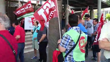 Sonora protesta de los vigilantes de la Seguridad Social