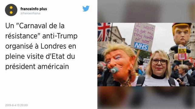 Un « Carnaval de la résistance » haut en couleur à Londres contre la venue de Donald Trump.