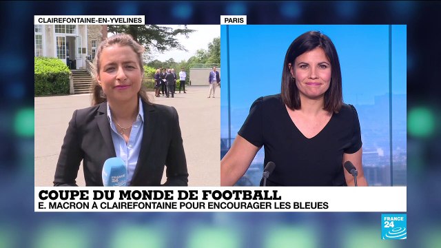 Coupe du monde de football : Emmanuel Macron à Clairefontaine pour encourager les Bleues