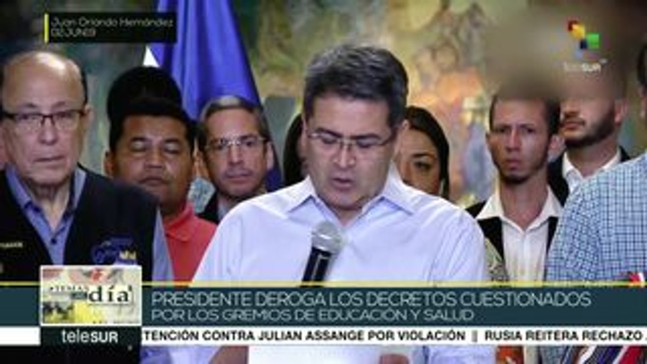 Honduras: deroga presidente decretos sobre salud y educación