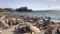 Kuşadası plajları doldu, taştı