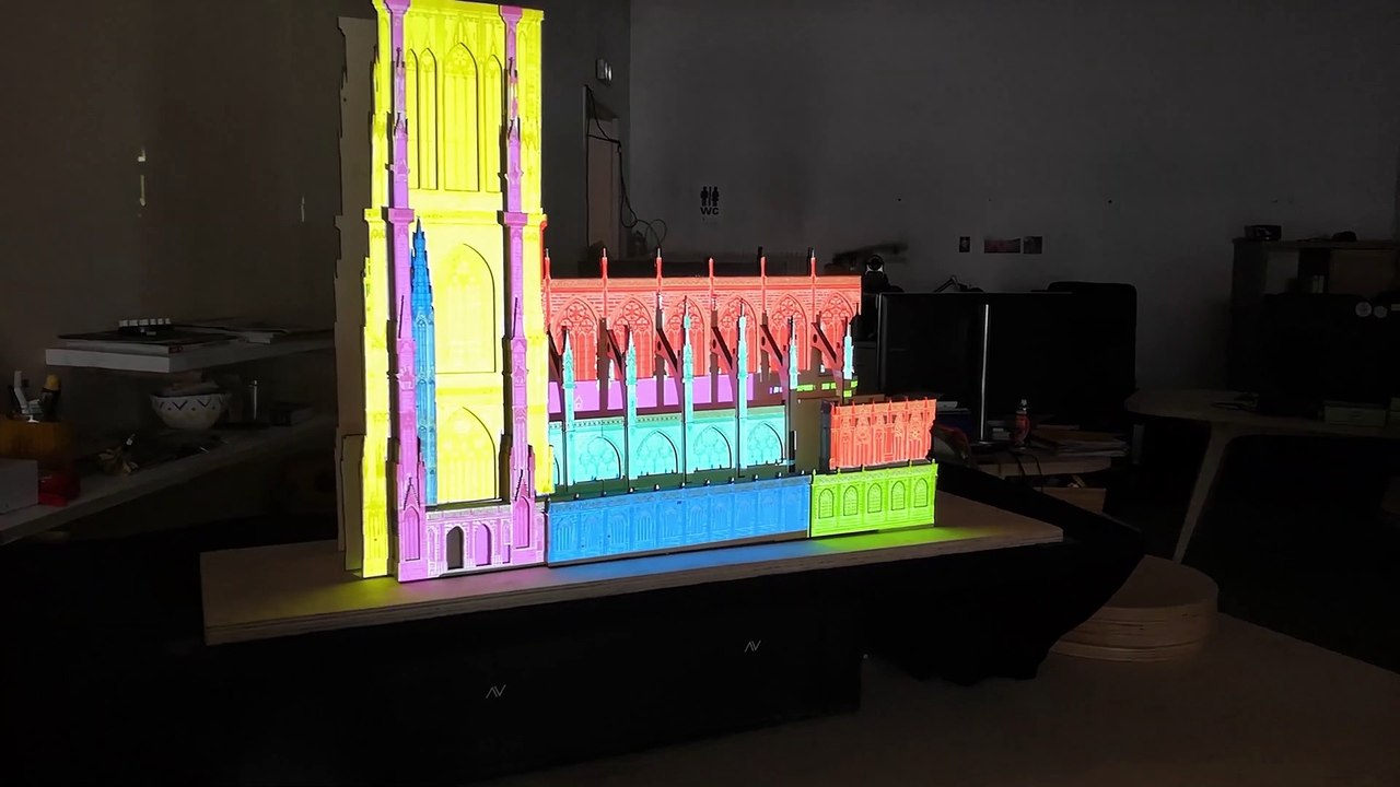 Maquette de la Cathédrale pendant le spectacle d'été