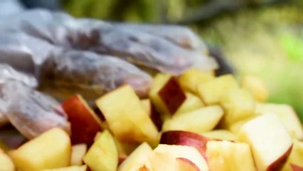 Fruit Salad Making By Grandpa - Village Cooking Channel