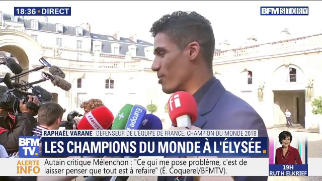 Avoir cette reconnaissance de la part de la République, c'est énorme pour nous. Raphaël Varane réagit à sa légion d'honneur