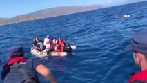 Datça'da botları batan göçmenleri sahil güvenlik kurtardı