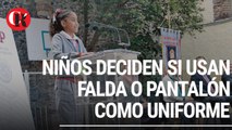 NIÑOS DECIDEN SI USAN FALDA O PANTALÓN COMO UNIFORME