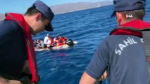 Datça'da botları batan göçmenleri sahil güvenlik kurtardı