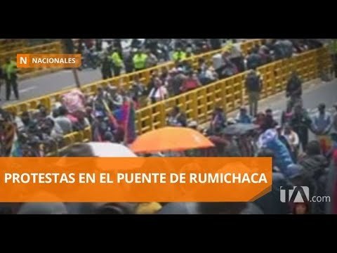 El puente de Rumichaca fue bloqueado por cabildos indígenas del sur de Nariño - Teleamazonas
