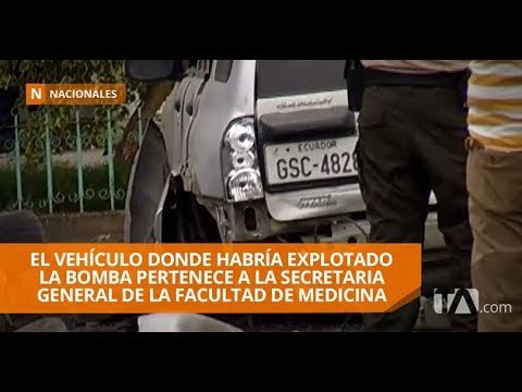 Explosivo estalla en vehículo estacionado en parqueadero de la Universidad Estatal - Teleamazonas
