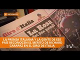 Continúan las celebraciones en Italia por el triunfo de Richard Carapaz - Teleamazonas