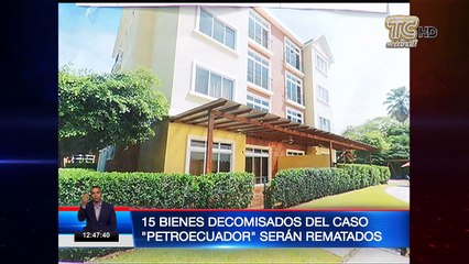 Remate de bienes decomisados en caso Petroecuador