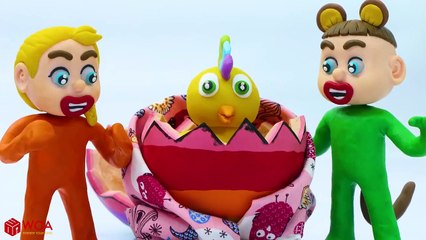 SUPERHERO BABY MYSTERY RAINBOW SURPRISE EGG  Play Doh Cartoons For Kids