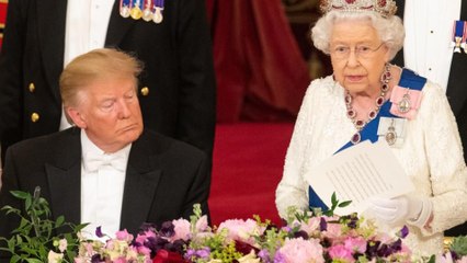 President Trump may have fallen asleep during the queen's speech, and he got the royal meme treatment