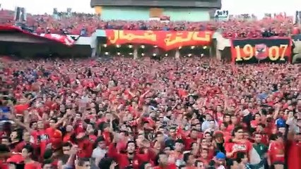 اغنية التالتة شمال.. بتهز استاد برج العرب قبل الهدف الثاني في الترجي .. اسمع صوت الجمهور