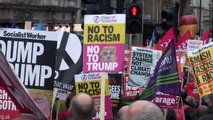 Nuevas protestas en Londres contra Trump, que las niega