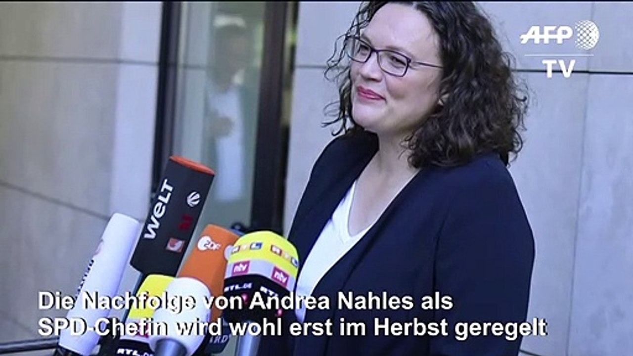 Nahles-Nachfolge wird wohl erst im Herbst geregelt