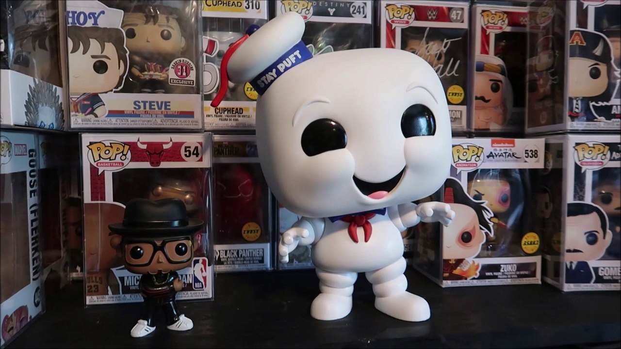 GHOSTBUSTERS FUNKO POP STAY PUFF 10 INCH MARSHMALLOW MAN GAME STOP EXCLUSIVE DETAILED REVIEW UNBOXING