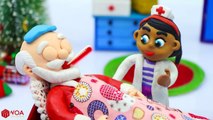 SUPERHERO BABY DOC MCSTUFFINS SAVES SANTA  Play Doh Cartoons For Kids