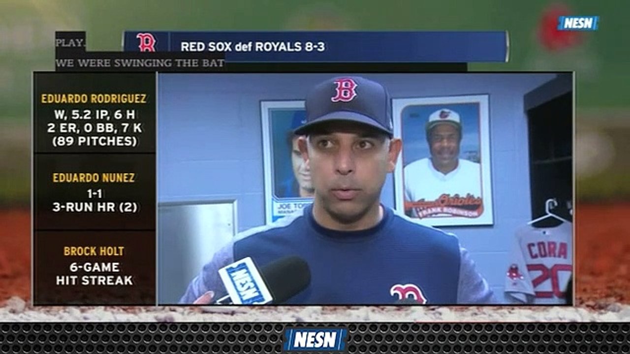 Alex Cora Talks About Red Sox' Series Opening Victory Over Royals