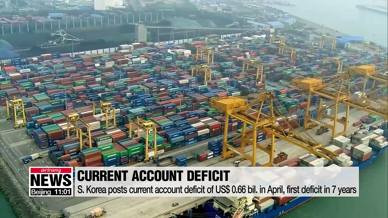 S. Korea posts first current account deficit in seven years in April