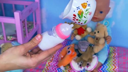 Baby Born Doll Bath TIme in Doll Bathroom Toys Play!