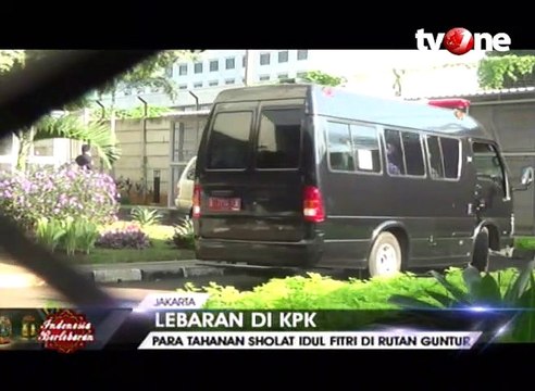 Tahanan KPK Shalat Idul Fitri di Rutan Guntur
