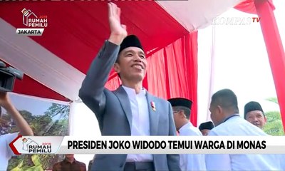 Keseruan saat Presiden Jokowi Temui Warga di Monas