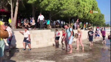 Pamukkale’ye bayramda turist akını