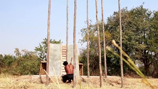 Unbelievable! Build Three - Story Villa House For Jumps Into Swimming Pool By Ancient Skills