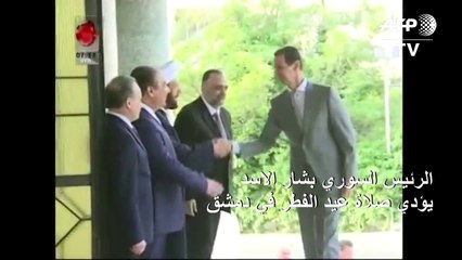 الرئيس السوري يؤدي صلاة عيد الفطر في دمشق
