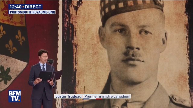 Justin Trudeau raconte l'histoire d'un colonel qui a dirigé des opérations côté canadien lors du Débarquement