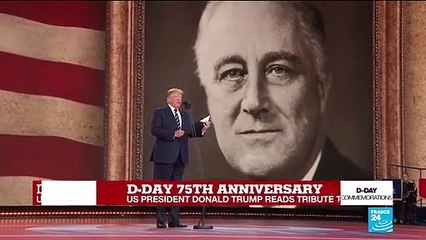 D-Day anniversary: US President Donald Trump reads tribute to WWII soldiers