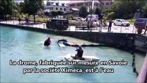 Annecy  le barrage à cygnes est opérationnel