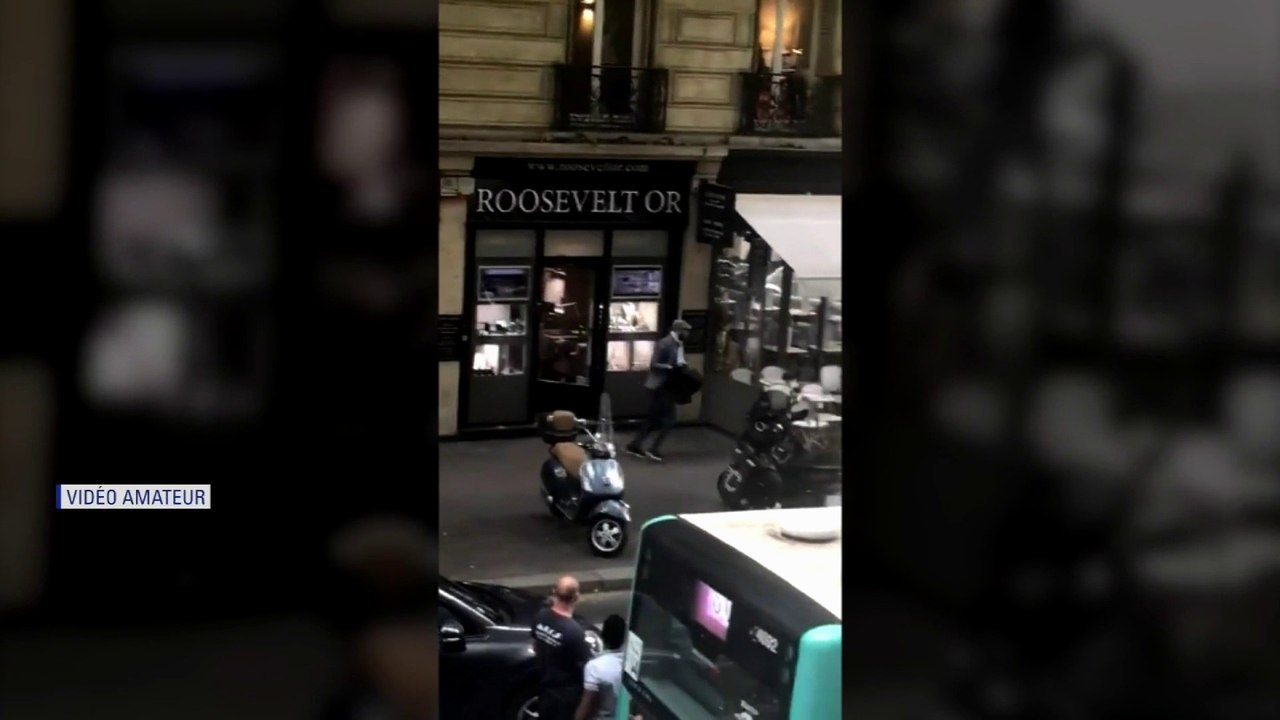 Les images spectaculaires du braquage d'une bijouterie parisienne