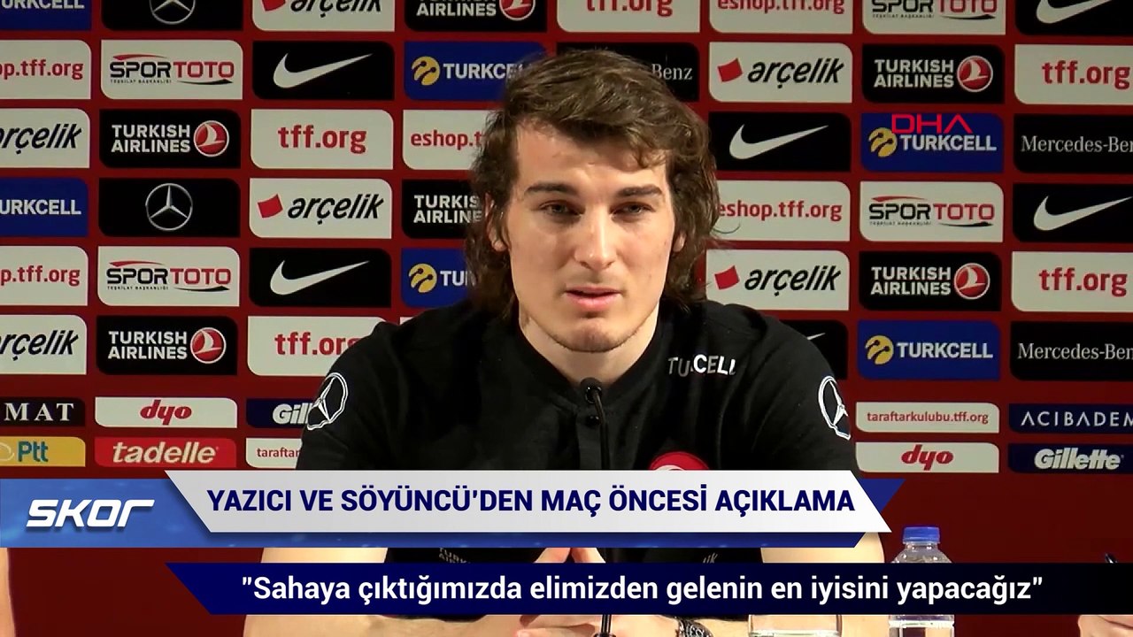 Yusuf Yazıcı ve Çağlar Söyüncü Fransa maçı önce...