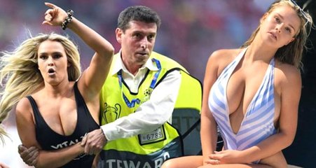 Sahaya mayolu şekilde giren Kinsey Wolanski, giydiği mayo sayesinde sevgilisine 4 milyon dolar kazandırdı