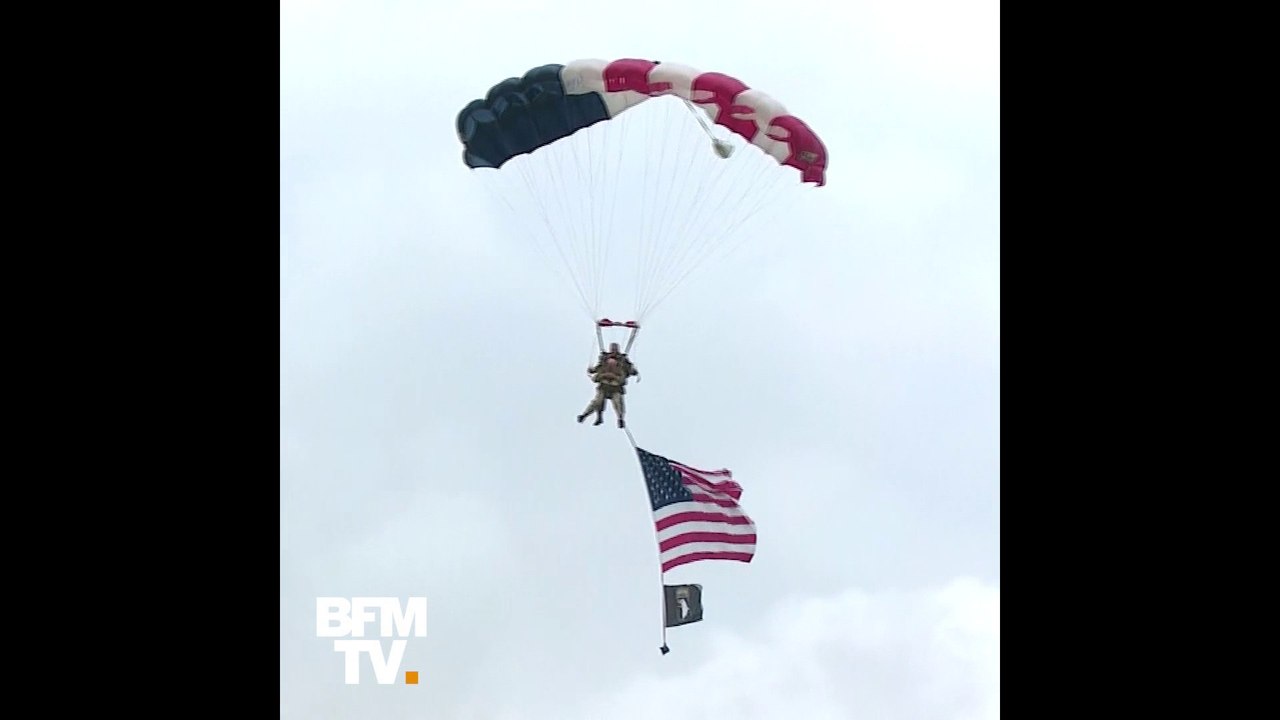 À 97 ans, ce vétéran réitère le saut en parachute qu’il avait effectué lors du Débarquement