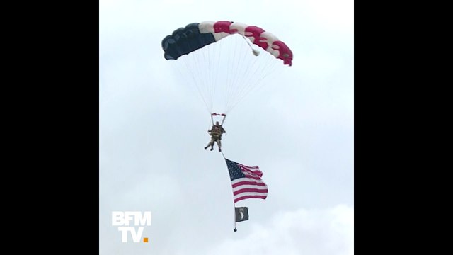 À 97 ans, ce vétéran réitère le saut en parachute qu’il avait effectué lors du Débarquement