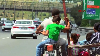 TEM'de tehlikeli yolculuk kamerada