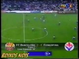 الشوط الاول مباراة برشلونة و فيورنتينا 4-2 دوري ابطال اوروبا 2000