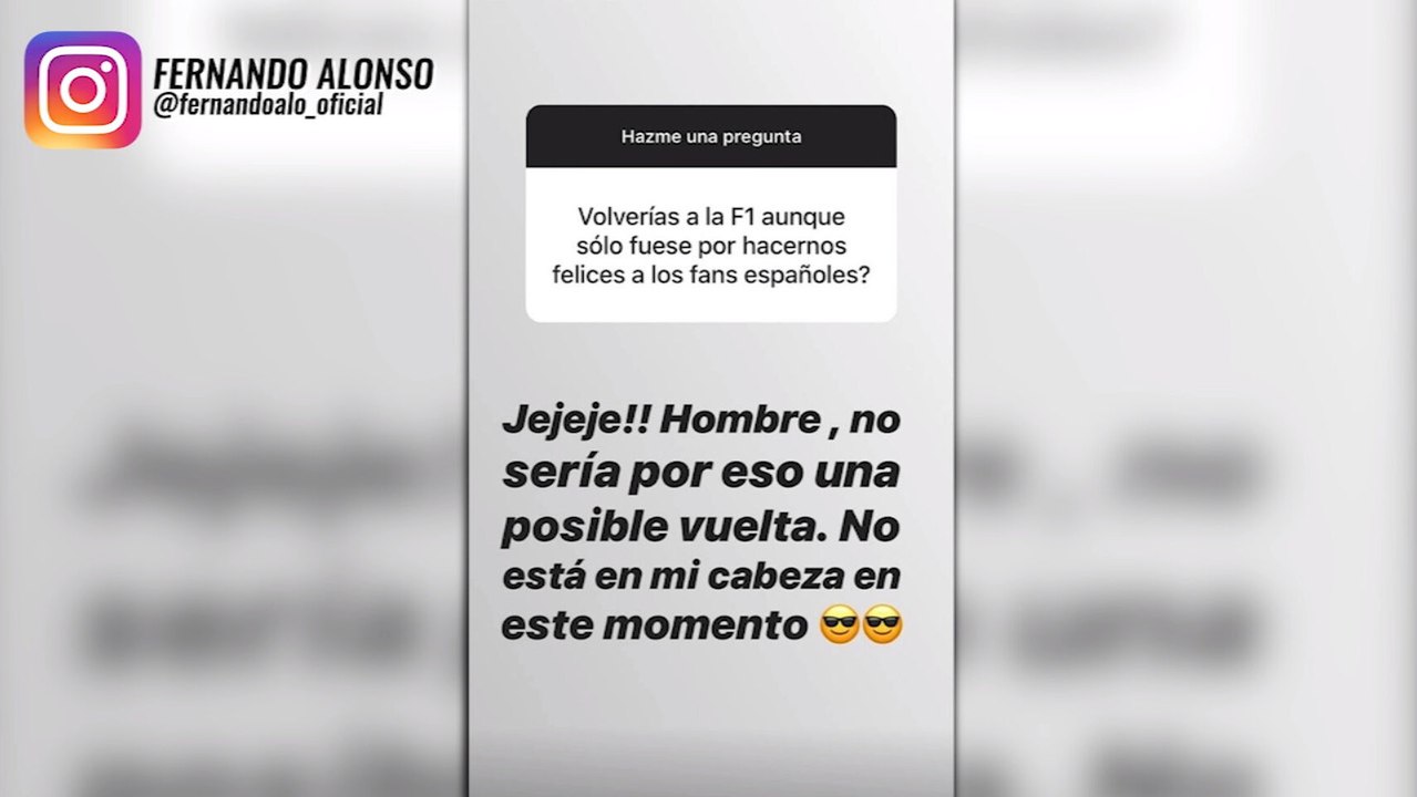 Fernando Alonso descarta volver a la Fórmula 1