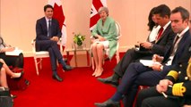 Theresa May meets Canadian PM Trudeau