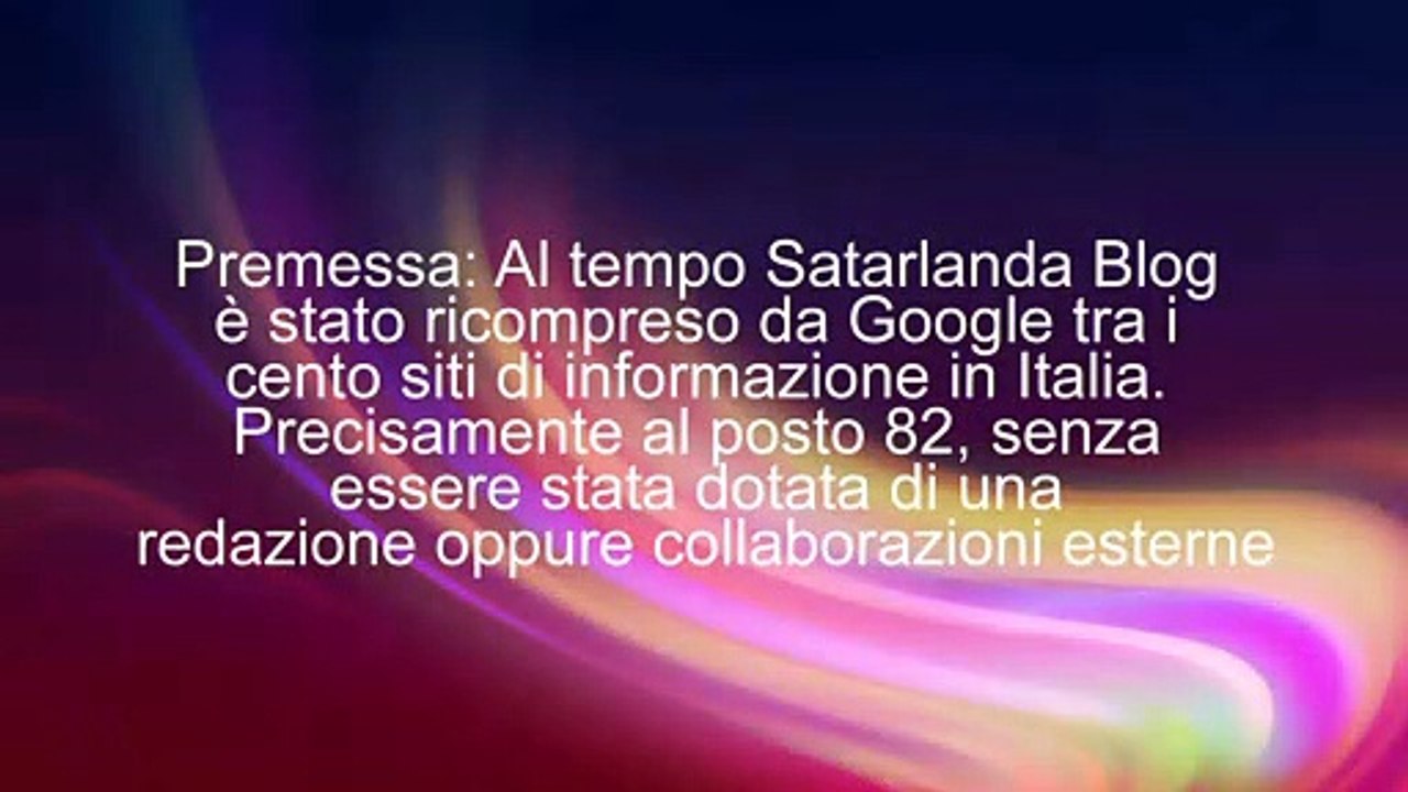 Satarlanda Blog è tornato video
